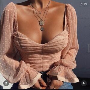 Women’s‎ cropped blouse - pink